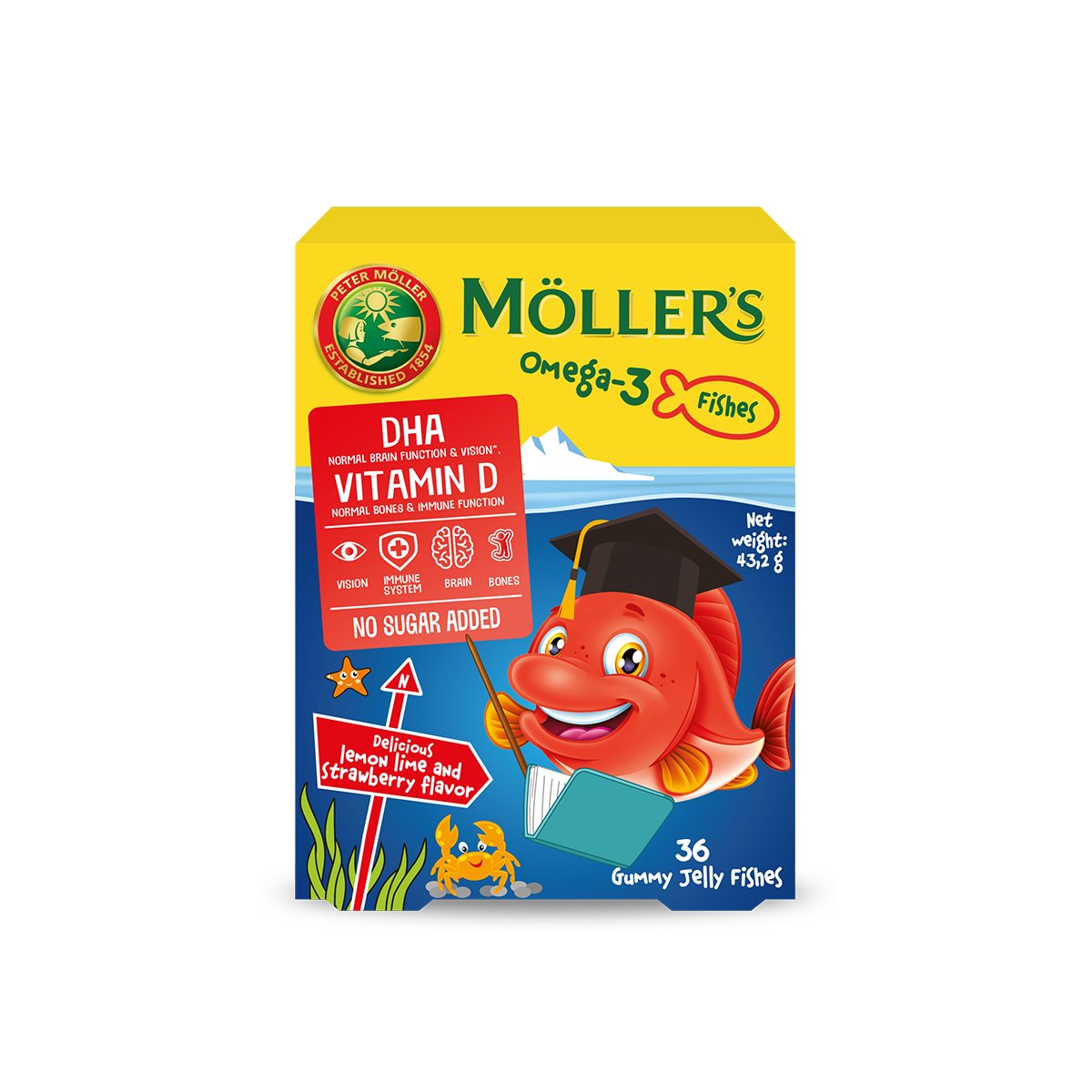 Möller’s омега-3 рипчиња за џвакање ЈАГОДА, 36 рипчиња
